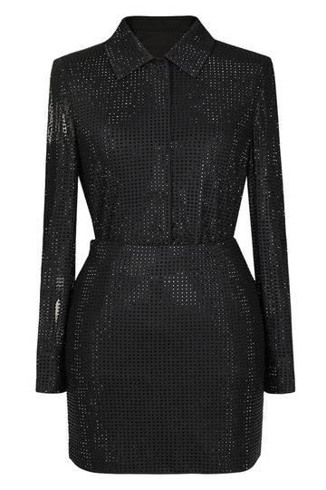 Costumes 2 pièces noir scintillant pour femmes